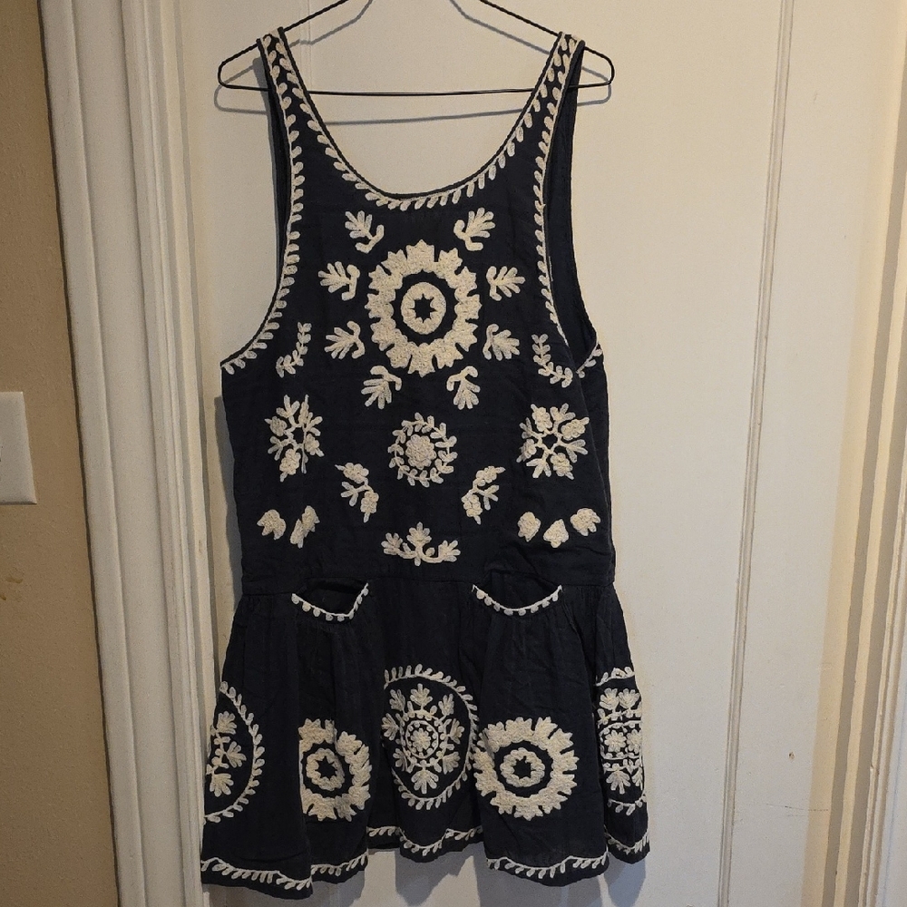 Free People New Romantics Embroidered Dress